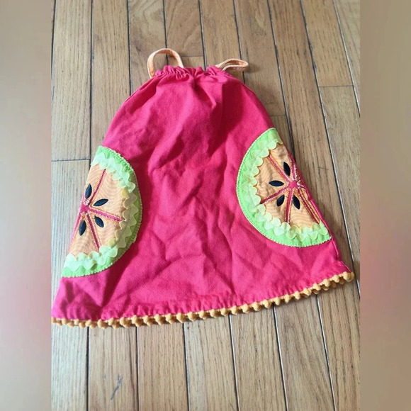 mud pie Watermelon Fruit Dress 12-18 Months Bright Colorful 100% Cotton - Picture 1 of 5